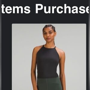 Lululemon lightweight high neck yoga top size 6